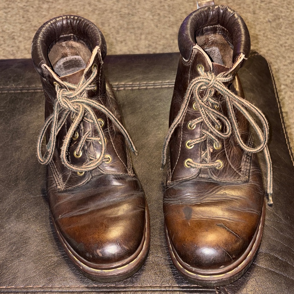 Doc Marten brown leather boots made in England EU size 45, US size 12 - Picture 4 of 15